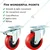 Prakash Pack Of 4 Medium Duty 100 x 50 MM Swivel & Swivel With Brake Plate Type Caster Wheel