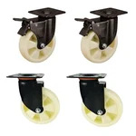 Prakash 6 Inch Heavy Duty 2 Swivel Type & 2 Swivel Safety Break Type Caster Wheel