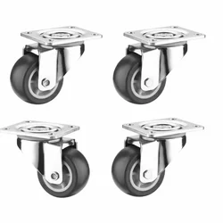 Heavy Duty 1 Inch Pack Of 4 Swivel Type Plain Bore TPR Caster Wheel