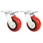 Suwas Trolley 4 x 2 Inch Pack Of 2 PU Caster Wheel With 300 Kg Load Capacity ( Swivel Type) | 6 Months Warranty
