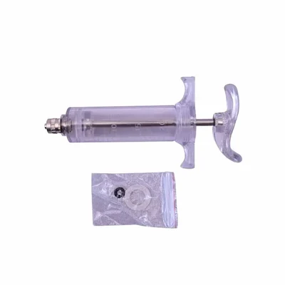 Adjustable Plastic Syringe Steel Non-Toxic Plastic Easy to Fill and Clean Syringe Reusable Veterinary 50 ml || Pack of 1 Pc