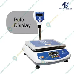 True Weight Table Top ABS Vibrant Digital Weighing Machine, 10/30kg Capacity (TWT-M-30 Pole) with 1-Year Warranty