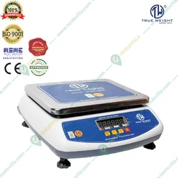 True Weight Table Top ABS Vibrant Digital Weighing Machine, 30kg Capacity (TWT-III-30 Rear) with 1-Year Warranty