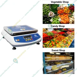 True Weight Table Top ABS Vibrant Digital Weighing Machine, 10/30kg Capacity (TWT-M-30 Rear) with 1-Year Warranty