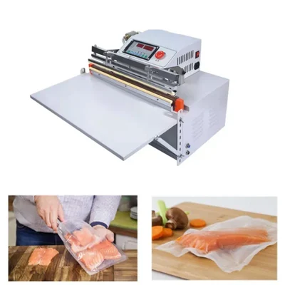 Table top 20 inch Hot Bar Type Sealing Machine with Both Vacuum and Nitrogen Flush Technology.