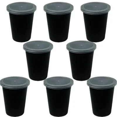 1200ml Black Round Takeout Food Container with Lid, Microwave & Freezer Safe, Leak Proof for Prep Food Packaging(Pack-50 pcs)
