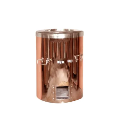 Premium Quality Rose Copper Plated Charcoal Tandoor of 18x24 Inch Size, Stainless Steel Material with Accessories