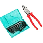 Taparia Hand Tools Combo of Allen Key Set (KM-9V) with 6 inch Combination Plier (1621-6)