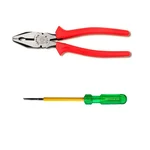 Taparia Hand Tools Combo of 8 inch (210 mm) Combination Plier (1621-8) and Combination Screwdriver (905)