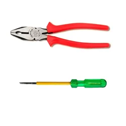 Taparia Hand Tools Combo of 8 inch (210 mm) Combination  Plier (1621-8) and Combination Screwdriver (905)