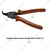 Taparia Hand Tools Combo Of Internal & External Straight and Bent Nose Circlip Pliers