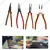 Taparia Hand Tools Combo Of Internal & External Straight and Bent Nose Circlip Pliers