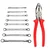 Taparia Hand Tools Combo 8 Pcs Double End Ring Spanner Set - 1808 With 8 inch Combination Plier (1621-8)