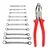 Taparia Hand Tools Combo 10 Pcs Double End Ring Spanner Set - 1810 With 8 inch Combination Plier (1621-8)