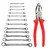 Taparia Hand Tools Combo 12 Pcs Ring Spanner Set - 1812 With 8 inch Combination Plier (1621-8)