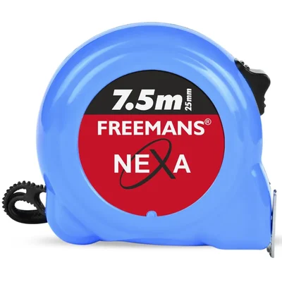Freemans Nexa 7.5m Carbon Steel Measuring Tape NX7525 with ABS Case