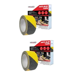 Minsales Anti Skid Tape - 10 Meter x 50 MM, Fall Resistant, PET Material and Solvent Acrylic Adhesive ( Pack of 2 )