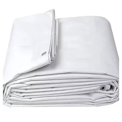 ZN Global 1000 GSM 25 feet x 55 feet Nylon Fabric, PVC Coated, UV Protected, Waterproof Tarpaulin Sheet(Color-White)