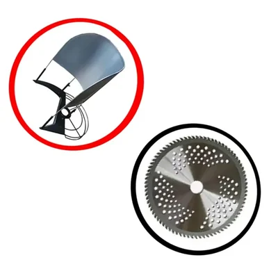 Heavy Duty Paddy Guard and 80T TCT Blade Combo for Petrol Brush cutter Machine