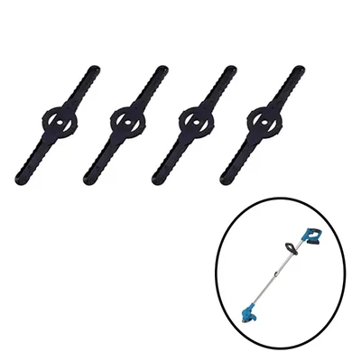 Battery Brush Cutter 4 Pieces Plastic String Blase For Grass Cutting