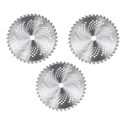 Kisankraft 10 Inch 100 Teeth TCT Blade (Pack of 3) | Best Brush Cutter Blade for Grass & Wood Cutting