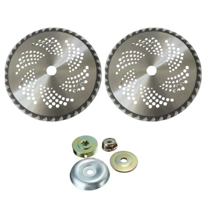 Heavy Duty 2 Pcs of 10 Inch 80T TCT Blades with Gear Head Accessories for Petrol Brush Cutters