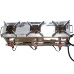 High-Performance 10x40x10 Inch 3-Burner High Flame Tea Bhatti For Commercial Use