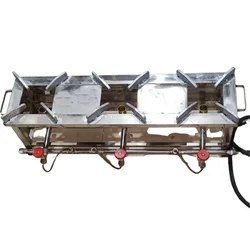 High-Performance 10x40x10 Inch 3-Burner High Flame Tea Bhatti For Commercial Use 