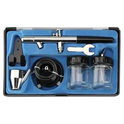 Techno Suction Type Airbrush Pen Gun Kit With 2 Pcs of 22 ml Glass Jars (AB-120)