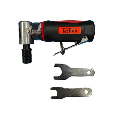 Techno 6mm Micro Air Angle Die Grinder for Grinding, Engraving, Polishing, 20000 RPM No Load Speed (AT-7035B)