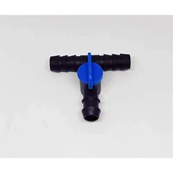 KSNM 16 MM TEE Connector with TAP/TEE Valve TEE Drip Cock for DRIP Irrigation (Pack of 50)