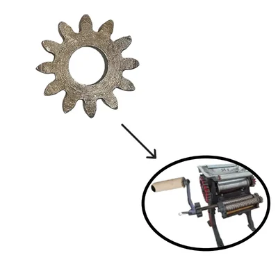 12 Teeth Mild Steel Gear(small) for Hand Operated 5.5 Inches Noodles/Momos Roti (Skin) Maker, 12 kg/Hr