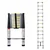 Welbuilt 14 Step 5.4 Meter (18 Ft) Portable & Compact Aluminium Telescopic Ladder | EN131 Certified