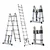 Smarty 6+6 Steps (6.5+6.5 Feet/1.9+1.9 Meter) A Shape Aluminium Telescopic Ladder 