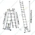 Smarty 6+6 Steps (6.5+6.5 Feet/1.9+1.9 Meter) A Shape Aluminium Telescopic Ladder 
