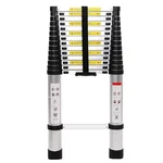Welbuilt® 14.5 Feet ( 4.4 Meter) Portable & Compact Steel Telescopic Ladder For Multipurpose Use| EN131 Certified