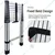Welbuilt® 14.5 Feet ( 4.4 Meter) Portable & Compact Steel Telescopic Ladder For Multipurpose Use| EN131 Certified 