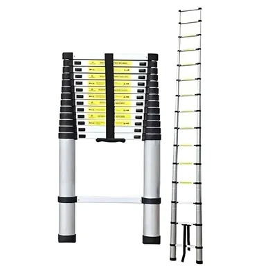 Smarty 15 steps (14.5 ft/4.4 Meter) Portable Single Aluminium Telescopic Ladder