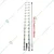 Smarty 15 steps (14.5 ft/4.4 Meter) Portable Single Aluminium Telescopic Ladder