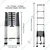 Smarty 16 Steps (20.5 Feet/6.2 Meter) Portable Single Side Telescopic Ladder