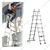 Smarty 8+8 Steps 16.5 Feet (8.25+8.25 Feet) A Shape Double Aluminium Telescopic Ladder 