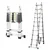 Heavy Duty 10+10 Steps (9.5+9.5 Feet/2.9+2.9 Meter) A Shape Double Side Aluminium Telescopic Ladder