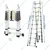 Heavy Duty 10+10 Steps (9.5+9.5 Feet/2.9+2.9 Meter) A Shape Double Side Aluminium Telescopic Ladder