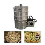 Superior 3 Pot Electric Momo Steamer Machine With 1500 Watt and Stainless Steel Body