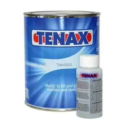 Tenax 1 Liter Thassos Tropical Transparent Used to Glue & Repair in Vertical White Marbles And Similar Stones Like Thassos & Carrara