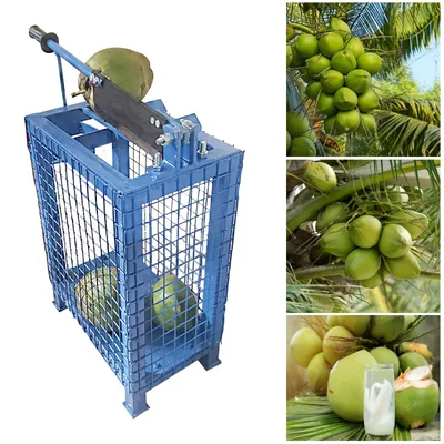 Manually Operated Tender Coconut Cutting Machine with Mesh