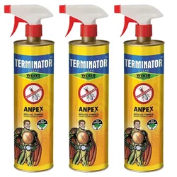 3pcs Combo Pack of Pidilite (500ml x 3pcs) Terminator Clear Anpex Eco-Friendly Termite Killer Spray, Wood Preservative