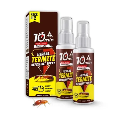 Amish Herbal 100ml Herbal Termite Spray Removes Entire Termite Colony, Safe For Homes With Kids & Pets (Pack of 2)