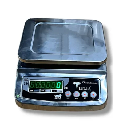 Tesla 175 x 175 mm 20 kg Capacity Stainless Steel Digital Weighing Scale,With 6 Months Battery Warranty (CKTT 025)