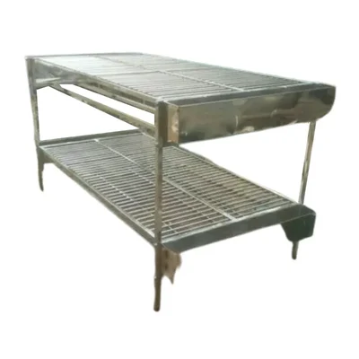 Stainless Steel 120 Plates Capacity Thali Stand for Mesh/ Hostel/ Temple/ Army Camp